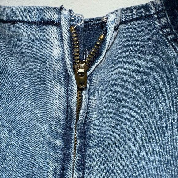 PacSun Womens (24) XS Retro Denim Patchwork Colorblocked Streetwear Mini Skirt - Picture 4 of 5